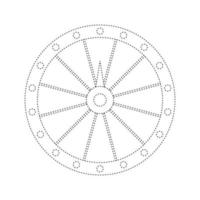 werkblad voor het traceren van fortuinwielen voor kinderen vector