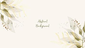 abstracte botanische herfst-lente achtergrond voor webpagina's, banners met aquarel bladeren en spatten. vector bewerkbare achtergrond