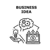 business idee vector concept zwarte illustratie