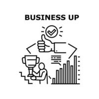 business up vector concept zwarte illustratie