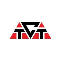 tct driehoek brief logo ontwerp met driehoekige vorm. tct driehoek logo ontwerp monogram. tct driehoek vector logo sjabloon met rode kleur. tct driehoekig logo eenvoudig, elegant en luxueus logo. tct