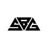 sbg driehoek brief logo ontwerp met driehoekige vorm. sbg driehoek logo ontwerp monogram. sbg driehoek vector logo sjabloon met rode kleur. sbg driehoekig logo eenvoudig, elegant en luxueus logo. sbg