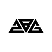 zbg driehoek brief logo ontwerp met driehoekige vorm. zbg driehoek logo ontwerp monogram. zbg driehoek vector logo sjabloon met rode kleur. zbg driehoekig logo eenvoudig, elegant en luxueus logo. zbg