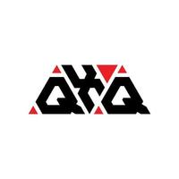 qxq driehoek brief logo ontwerp met driehoekige vorm. qxq driehoek logo ontwerp monogram. qxq driehoek vector logo sjabloon met rode kleur. qxq driehoekig logo eenvoudig, elegant en luxueus logo. qxq