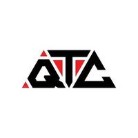 qtc driehoek brief logo ontwerp met driehoekige vorm. qtc driehoek logo ontwerp monogram. qtc driehoek vector logo sjabloon met rode kleur. qtc driehoekig logo eenvoudig, elegant en luxueus logo. qtc