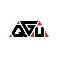 qgu driehoek brief logo ontwerp met driehoekige vorm. qgu driehoek logo ontwerp monogram. qgu driehoek vector logo sjabloon met rode kleur. qgu driehoekig logo eenvoudig, elegant en luxueus logo. qgu