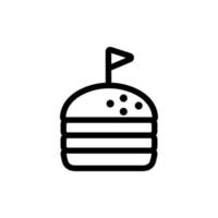 hamburger pictogram vector. geïsoleerde contour symbool illustratie vector