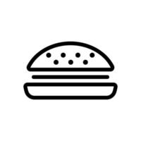 hamburger pictogram vector. geïsoleerde contour symbool illustratie vector