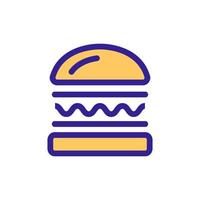 hamburger pictogram vector. geïsoleerde contour symbool illustratie vector