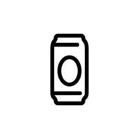 ijzeren bank bier pictogram vector. geïsoleerde contour symbool illustratie vector