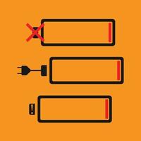 batterij vectorpictogram, ladingssymbool. eenvoudig, plat ontwerp voor web of mobiele app vector