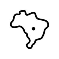 Brazilië pictogram vector. geïsoleerde contour symbool illustratie vector