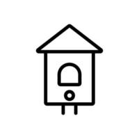 vogel huis pictogram vector. geïsoleerde contour symbool illustratie vector