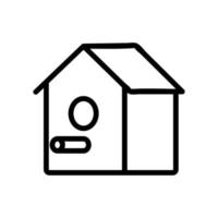 vogel huis pictogram vector. geïsoleerde contour symbool illustratie vector