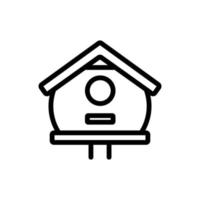 vogel huis pictogram vector. geïsoleerde contour symbool illustratie vector