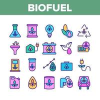 biobrandstof eco energie collectie iconen set vector