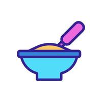 eten baby keuken icoon is een vector. geïsoleerde contour symbool illustratie vector
