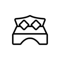 moderne bed pictogram vector. geïsoleerde contour symbool illustratie vector