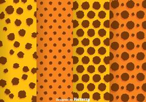 Oranje En Bruin Ruw Polka Dot Pattern vector