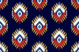 etnische ikat tribal naadloze patroon. ontwerp voor achtergrond,illustratie,stof,batik,kleding,inwikkeling,behang,tapijt,borduurwerk vector