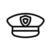 politie vrachtwagen pictogram vector. geïsoleerde contour symbool illustratie vector