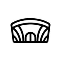 stadion pictogram vector. geïsoleerde contour symbool illustratie vector