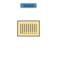 barcode pictogrammen symbool vectorelementen voor infographic web vector