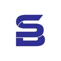 letter sb eenvoudige geometrische logo vector