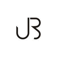 letter jr gekoppeld geometrische lus lijn logo vector