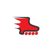 snelle beweging inline skate symbool logo vector