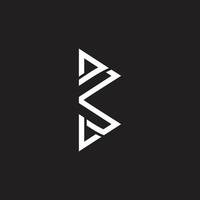 letter b driehoeken lijn eenvoudige geometrische logo vector