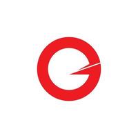 letter g cirkel beweging herladen pijl logo vector