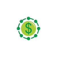 groen geld dollar cirkel beweging pijlen financiën symbool vector