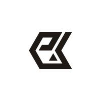 abstracte letter eb eenvoudige geometrische pijl lijn logo vector