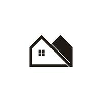 eenvoudig huis huis silhouet inwoner schaduw logo vector