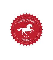 retro logo met paard vector