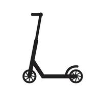 vector zwart scooter silhouet