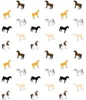 naadloos patroon van paarden vector