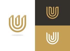 u logo-ontwerp en sjabloon. creatieve u pictogram initialen gebaseerde letters in vector. vector