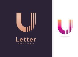 u logo-ontwerp en sjabloon. creatieve u pictogram initialen gebaseerde letters in vector. vector