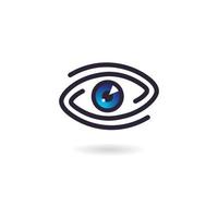 creatief concept ogen logo ontwerpsjabloon, oogzorg logo icoon vector