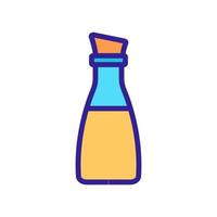 fles met olie en kurk pictogram vector overzicht illustratie