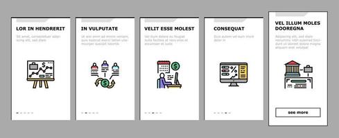 stakeholder business onboarding pictogrammen instellen vector