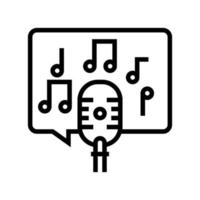 live muziek op radiokanaal lijn pictogram vectorillustratie vector