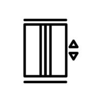 lift deur pictogram vector. geïsoleerde contour symbool illustratie vector