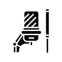 microfoon radioapparatuur glyph pictogram vectorillustratie vector