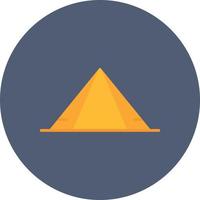 piramide platte cirkel veelkleurig vector