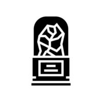 sieraden kristal in glas pakket glyph pictogram vectorillustratie vector