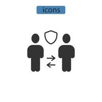 sociale afstand pictogrammen symbool vectorelementen voor infographic web vector