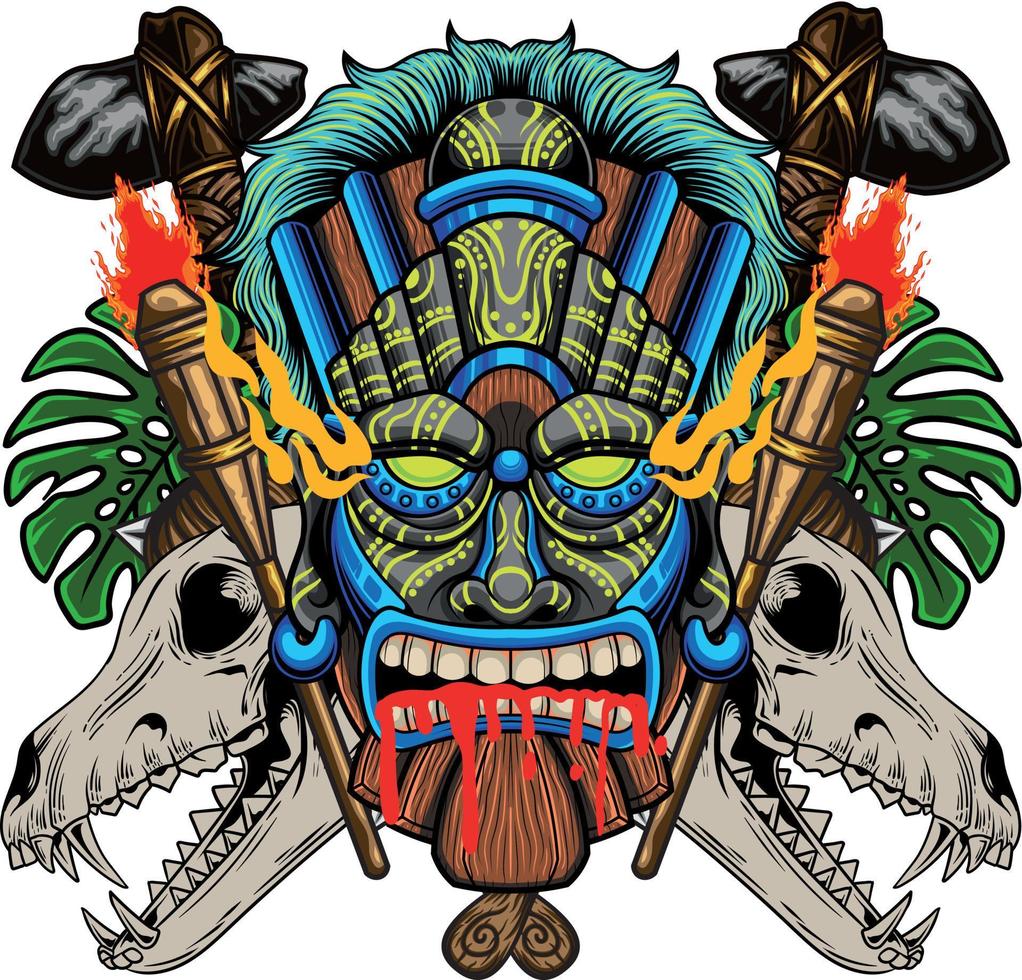 tiki mask 6.5 vektor